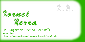 kornel merra business card